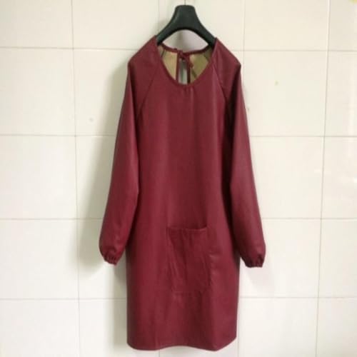 Tablier de cuisine imperméable blouse utilitaire manches longues poches - 7