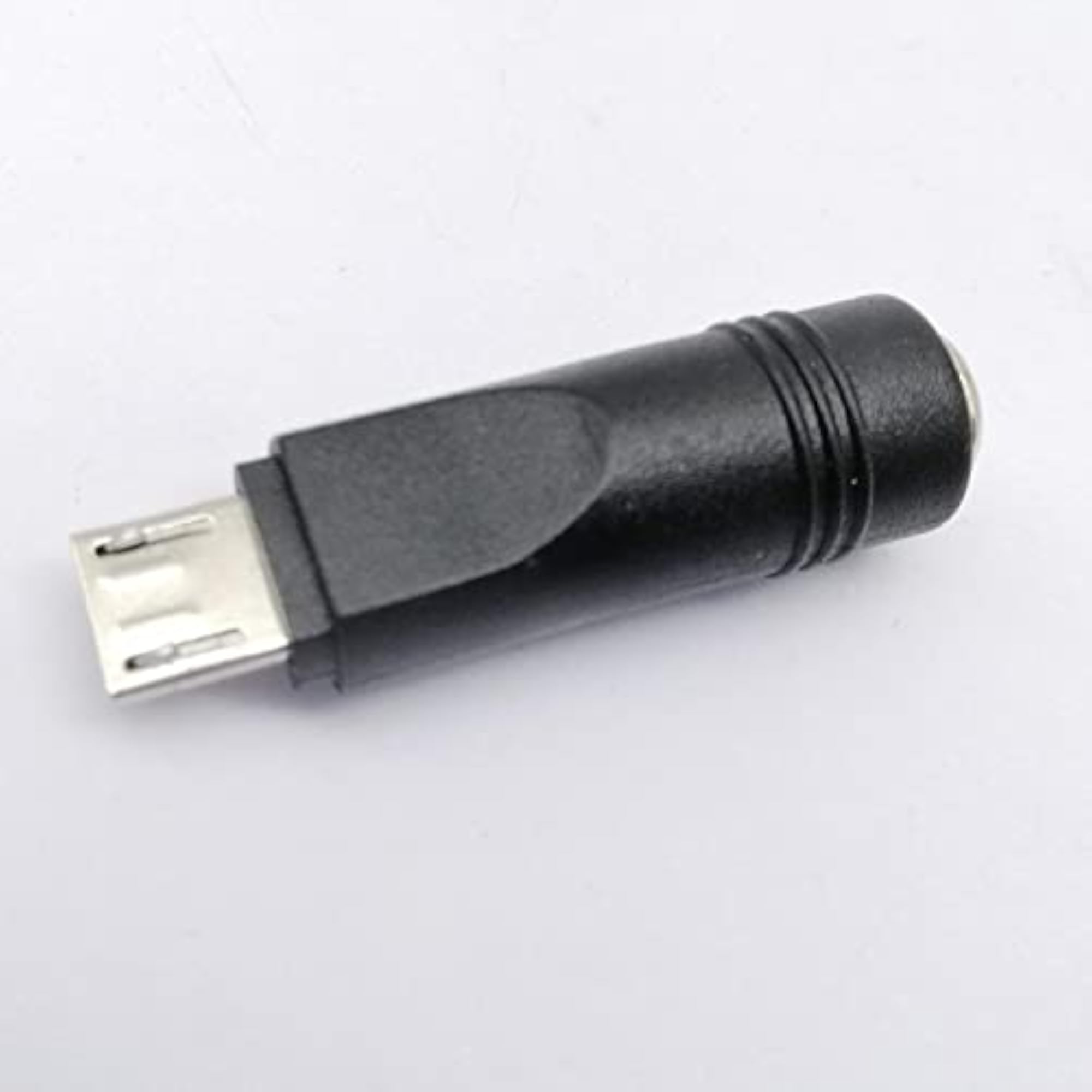 5 Pieces DC Power Micro USB to 5.5x2.1mm Female Charging Adapter