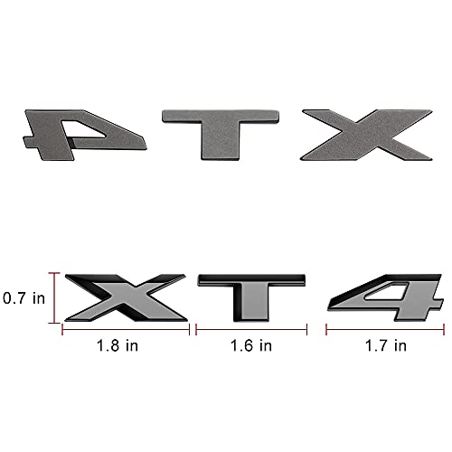 NXCY01 Hood logo 1x Metalen XT4 Logo Naamplaat Badge Universele Auto Body Decal Auto Trunk Sticker Compatibel met… - Afbeelding 4