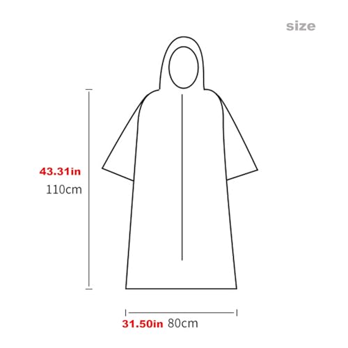 Parka de natación unisex Thermal Surf Poncho, manto cambiador oversize, forro polar impermeable, chaqueta térmica para nadar con capucha y toalla miniatura 4