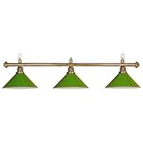  Lampara Billar 3 Tulipas Laton Verde