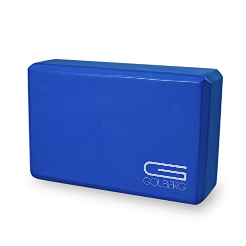 Golberg Foam Yoga Block – For Fitness, High Intensity Support and Improving Strength or Flexibility Pink/Green/Dark Green/Purple/Blue – 1/2/4 Pack
