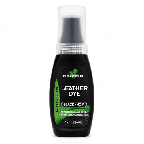 Griffin Black Leather Dye for Shoes & Boots, 2.5 oz