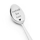 Daughter Sister Pregnancy Gifts for Wife Friends Girlfriend Baby Announcement Gifts for New Mom Mother Pregnant Gifts for Bestie BFF Eating For Two Spoon Coffee Tea Ice Cream Lover Spoon Gift