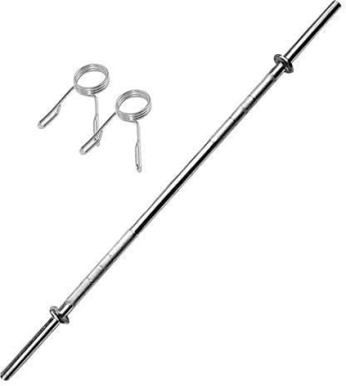 CLOVERBYTE 4 Feet Straight Rod With 2 Piece of Spring Lock for Biceps & Triceps Weight Lifting Bar (B0C9XJPYHL) Amazon Price History, Amazon Price Tracker