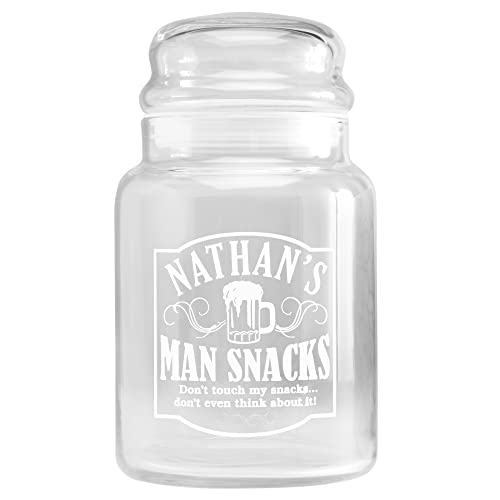 Let's Make Memories Personalized Snacks for Him Treat Jar - for Dad - Candy Jar
