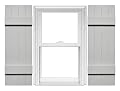Mid America Board and Batten 14" 4 Board Joined Vinyl Standard Shutter (1 Pair) - 14 x 51 030 Paintable