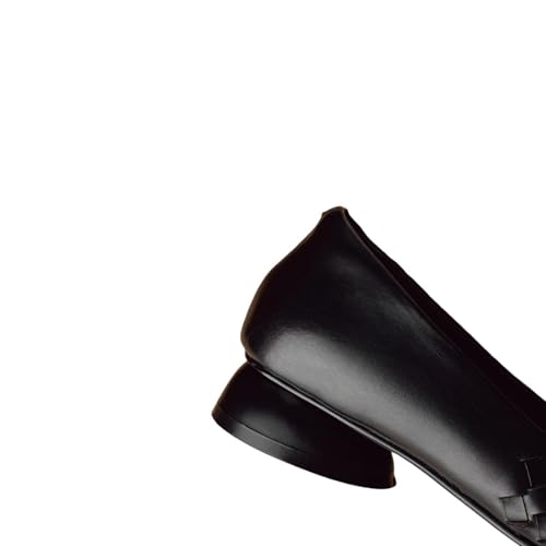 TinaCus Women's Genuine Leather Comfortable Weave Square Toe Slip On Casual Flats Dressy Shoes4