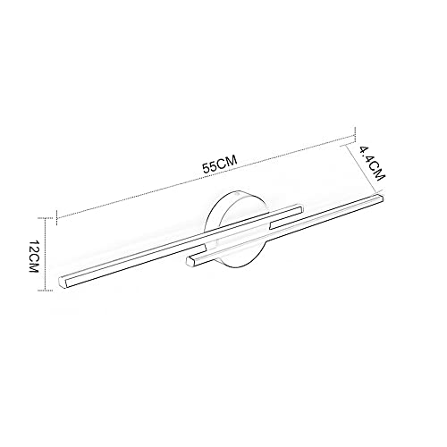 Accesorios de iluminación de pared lineales negros creativos de lujo 5