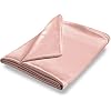 NSGZ 48" x 72" Duvet Cover for Weighted Blanket, Silky Removable Satin Weighted Blanket Cover with 8 Ties Secure Fastening, Champagne Gold