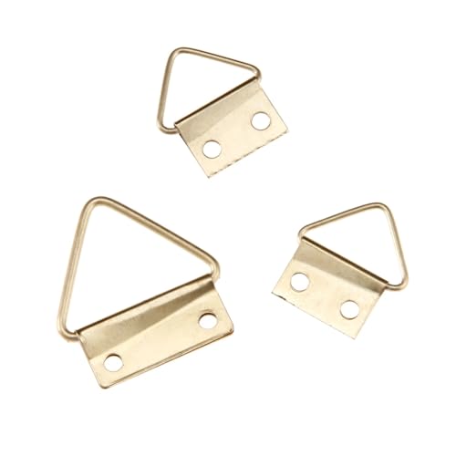Image of Triangle D-Ring Hanging Picture Photo Oil Painting Mirror Frame Hooks Hanger with Screws Furniture Hardware(16x17mm 20pcs)