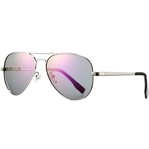 Lunettes de soleil aviateur polarisées protection 100% UV400 contre l'éblouissement