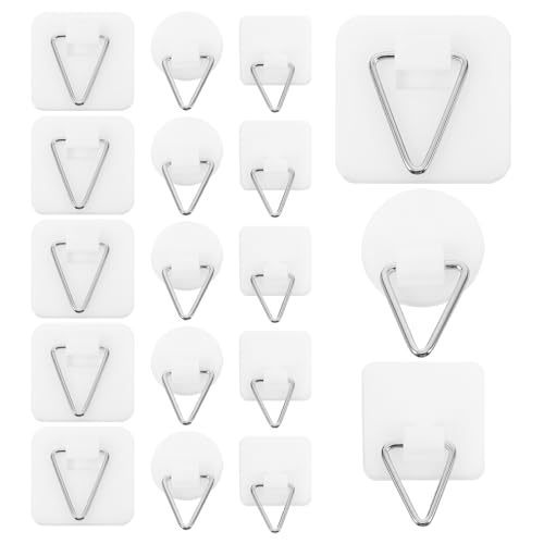 KALLORY 45個 粘着式壁掛けフック 大型写真額縁 装飾プレート対応 強力接着で壁を保護し多用途に使える壁掛けホルダー