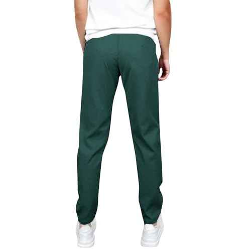 Mens Casual Pants Slim Fit Stretch Ankle Lounge Pants Lightweight Tapered Drawstring Golf Yoga Pants with Pockets4
