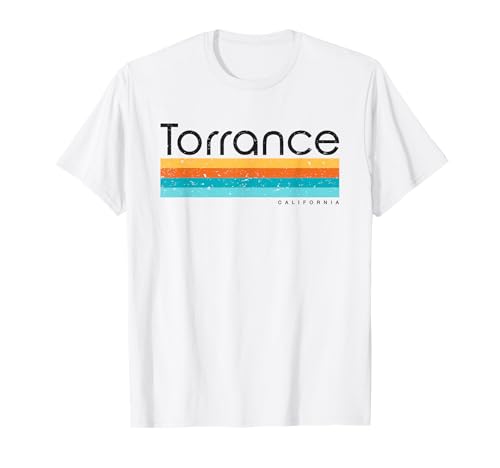 Vintage Torrance Califórnia CA design retro t-shirt, Branco, S