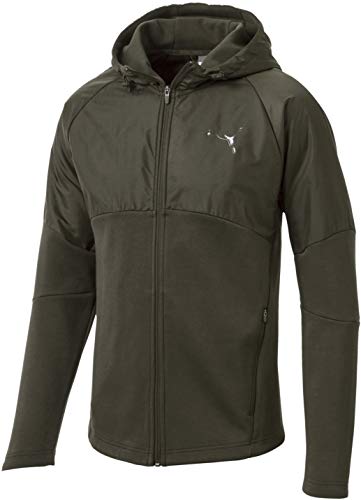 PUMA Men's EVOSTRIPE WR Full Zip Hoody, Forest Night, X-Large