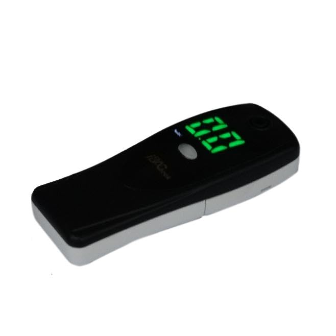 Image of Breathalyzer with LED Display, Visible at Night. Long Battery Life and Last 300 Test with Alkaline Batteries (White & Black 008)