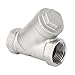 Y Type Strainer 1 Inch DN25 Female Thread 304 Stainless Steel Y Shaped Strainer for Water Oil Gas Durable High Pressure Filter for Industrial Plumbing Systems