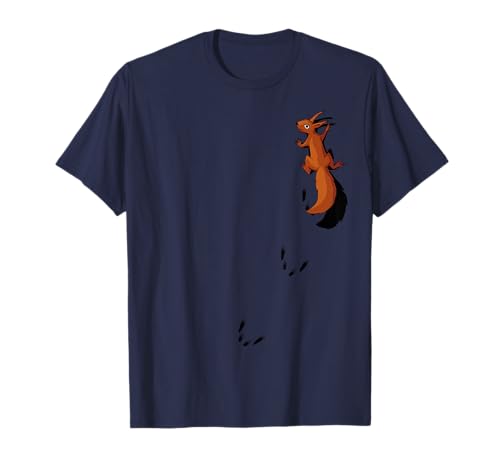 Nagetier mit Spuren | kletterndes Eichhörnchen T-Shirt