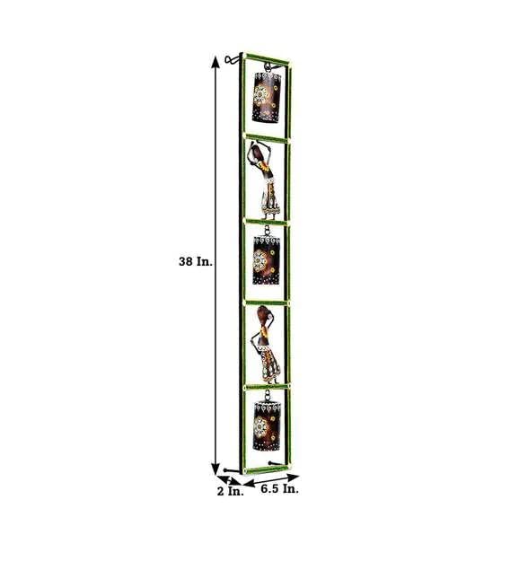 Image of Bharat Art Metal Iron Handmade (DOLL BELL FRAME) Decorative Wall Art Decor for Home Bedroom Living room Office Cafe Decorative | Elegant Artistic Showpiece Sculpture | Gift Item | 7x2x39 Inch | W183