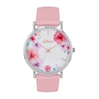 s.Oliver Armbanduhr Damen Quarzuhr Analog, mit Silikon Armband, Silber, 3 bar Wasserdicht, Kommt in Uhren Geschenk Box