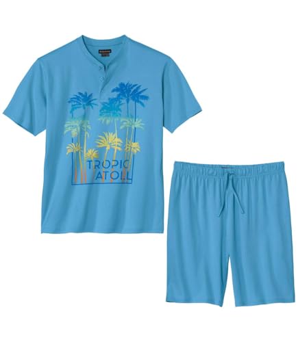 Photo de ATLAS FOR MEN - Pyjashort Col Boutonné Tropique Atoll - XXL