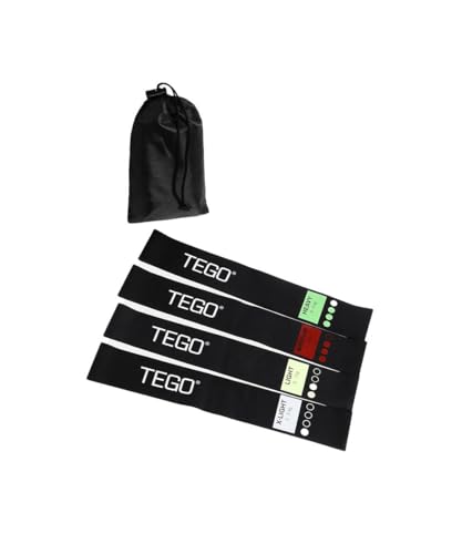 Image of TEGO Mini Loop Resistance Bands for Strength, Mobility & Recovery | Set of 4 | Natural Rubber | Durable & Versatile | Ideal for Home Workouts, Glutes, Rehab & Stretching
