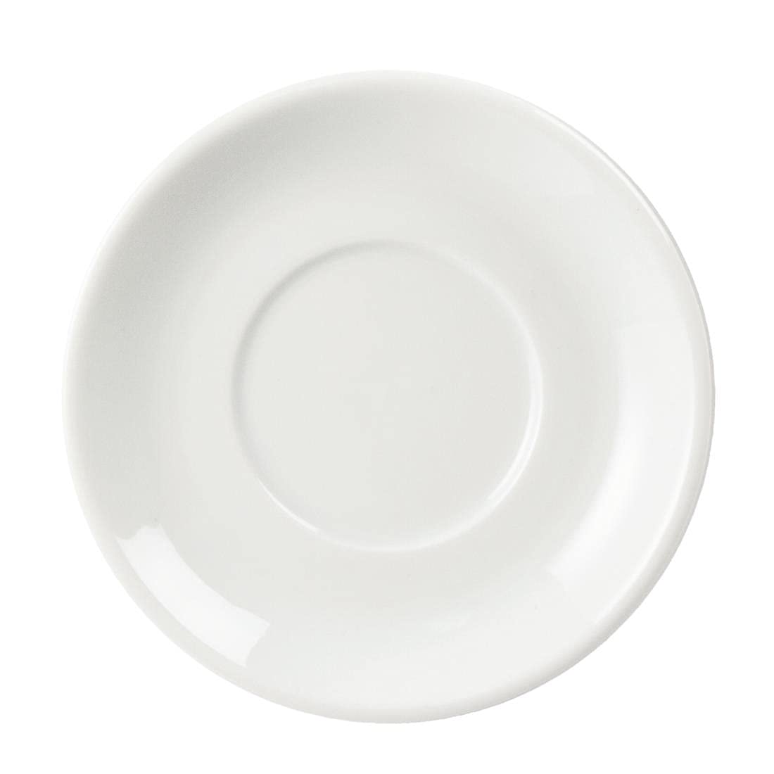 Olympia Whiteware Lot de 12 soucoupesà expresso empilables en porcelaine