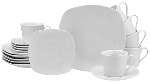 CreaTable, 19510, Serie Amelie weiß, 18-teiliges Geschirrset,...
