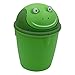 6 Liter Eimer Tiere für Kinder Abfalleimer, Mülleimer, Papierkorb Schwingdeckel, Müllsackständer, Abfallbehälter, Kosmetikeimer, Kunststoff (H x Ø) ca. 34 x 23 cm (Grün-Frosch)