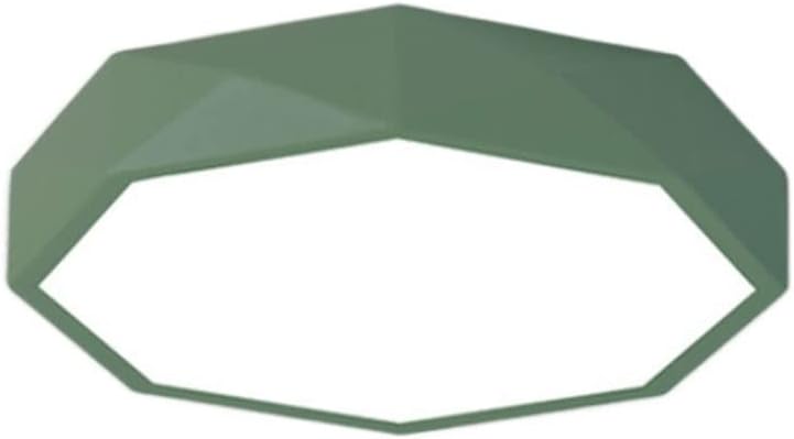 Colored Wrought Iron LED Flush Mount Ceiling Light, Modern Slim Flat Ceiling Lamp, White Light 6000K, Acrylic Lamp Shade, Close to Ceiling Light Fixtures