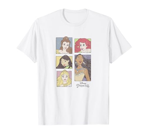 T-shirt Disney Princess anti-décoloration graphique portrait coton