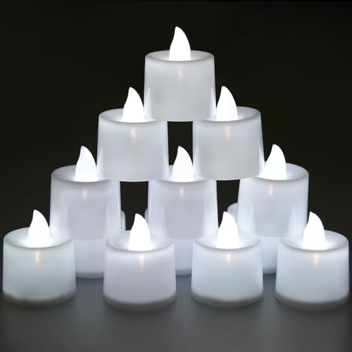 Image of KOABY 25 Pack Flameless Votive Candles, Last 8H+, Pure White Light, No Timer No Flickering