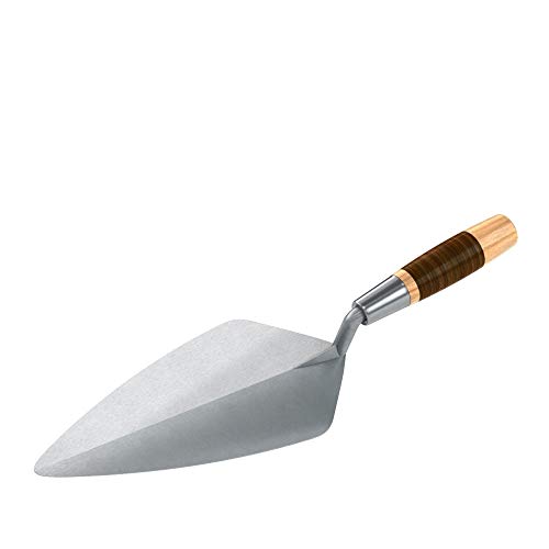 Bon 72-555 Brick Trowel Keystone Forged 11-inch Narrow London Leather