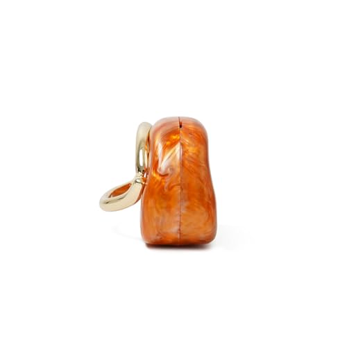 Image of Acrylic Clutch Purse for Women Classic Round Acrylic Evening Handbag Vintage Metal Handlebars Bag for Wedding Party Prom