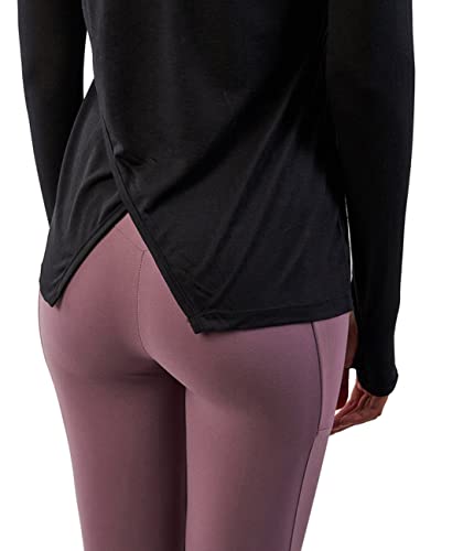 Bestisun Long Sleeve Yoga Workout Tops Lightweight Thumbhole Shirts Athletic Wear for Women4