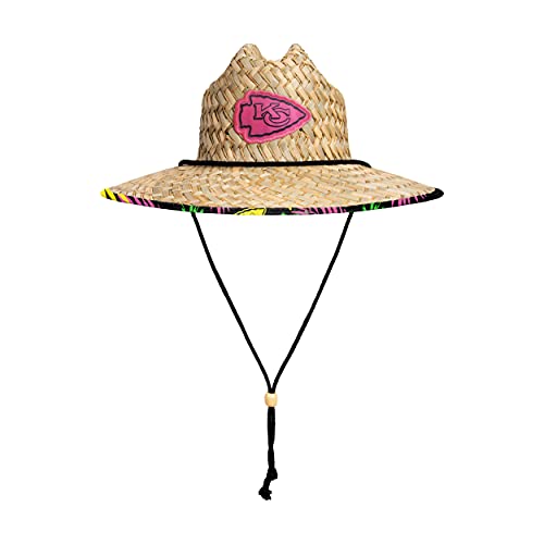 Image of FOCO Men's NCAA College Team Logo Floral Straw Sun Hat