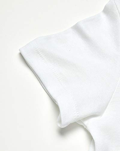 Reebok Girls' Undershirt - 3 Pack/6 Pack 100% Cotton No Show Short Sleeve Crew Neck White Shirt for Girls (Sizes: 2T-16)4