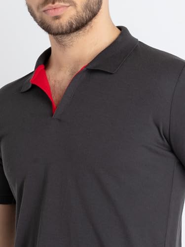 Image of Status Quo Men's Polo T-Shirt | Rich Cotton Blend | Slim Fit | All Day Comfort | Contrast Inner Placket | Polo Collar