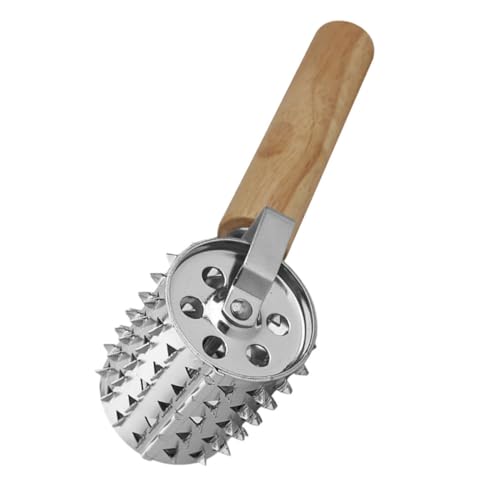 CIYODO Stainless Steel Roller Meat Tenderizer with Ergonomic Handle for Efficient Cooking Kitchen Tool for Tenderizing Steak Chicken Veal More