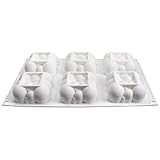 Beneficio: este molde flexible de silicona de la torta de mousse de 6 pulgadas proporciona una superficie antiadherente que permite expulsar la carga desde la parte inferior con un ligero empuje.