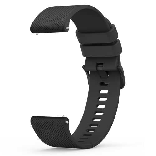 Wanme 20mm 22mm Uhrenarmbänder für Damen Herren, Silikon Armband, Schnellverschluss Uhrenarmband, Wasserdichtes Sport Ersatzarmband, Flexibles Verstellbares Armbänder, 22mm Grau