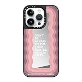 CASETiFY ミラー iPhone 14 Pro ケース [1.5mからの落下試験をクリア/MagSafe に対応] - Don't Be Afraid - シルバー (ブラックバンパー)