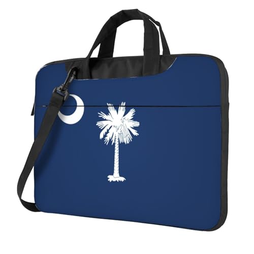 South Carolina Flag Print Laptop Adjustable Shoulder Strap With Handle Accessory Pocket For Men Women