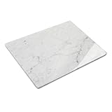 Soulscrafts Marble Pastry Board, White Carrara Marble Cutting Board 16 x 12 Inches with Non-Slip Feet for Rolling Dough, Cheese, Pastries, Fruits and Vegetables