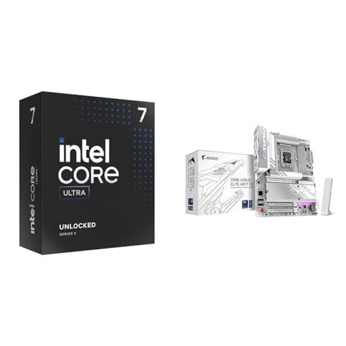 Image of Intel Ultra 7 Desktop Processor 265K - 20 cores (8P+12E) & GIGABYTE Z890M AORUS Elite WIFI7 ICE Ultra Core (Series 2) LGA 1851, ATX, DDR5, 3X M.2, PCIe 5.0, Thunderbolt 4, WIFI7, 2.5GbE LAN, EZ-Latch