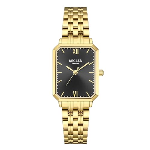Élégance Steel Gold Black 30 CM horloge luxe aux finitions dorées