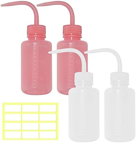 Lot De 2 Bouteilles De Lavage 500 Ml - Bouteilles à Presser Sans Déversement Avec Graduations