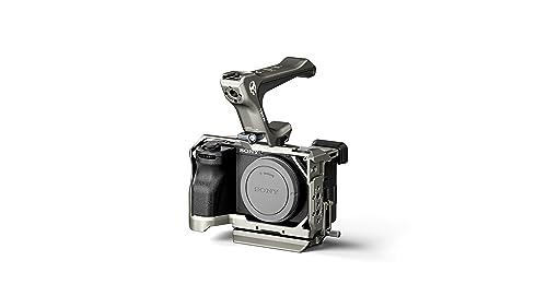 Camera Cage for/Compatible with Sony a6700 Lightweight Kit - Titanium Gray | | Mount Accessories | Custom Designed | ARCA Ready | Compatible | NATO TOP Handle | TA-T54-A-TG