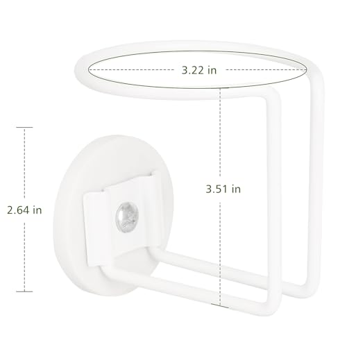 Magnetic Cup Holder, Durmmur SUS 304 Stainless Steel Magnetic Cup Caddy, Magnetic Drink Holder for Tractor Mower Truck School Bus Refrigerator Treadmill,Magnet Can Holder on Metal Surface(1Pack White)